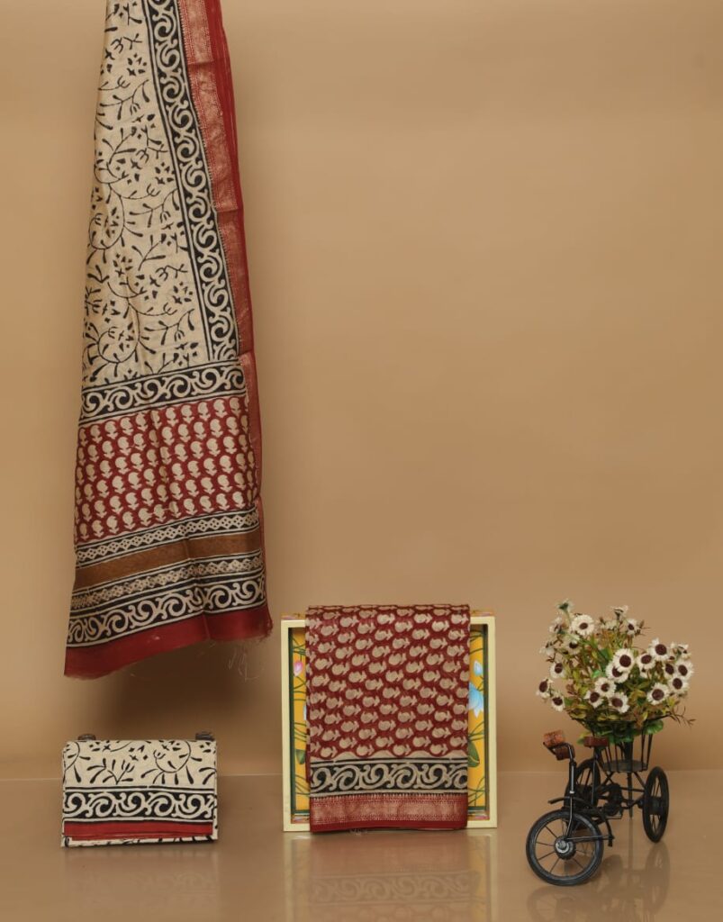 Pure Maheshwari Silk Suit with Price