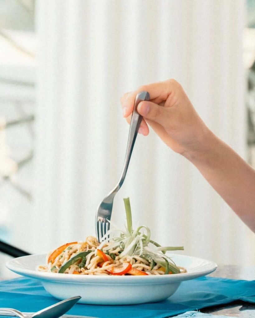 A bowl meant to slow the moment.Chilli garlic noodles with a soft heatserved in the easy calm